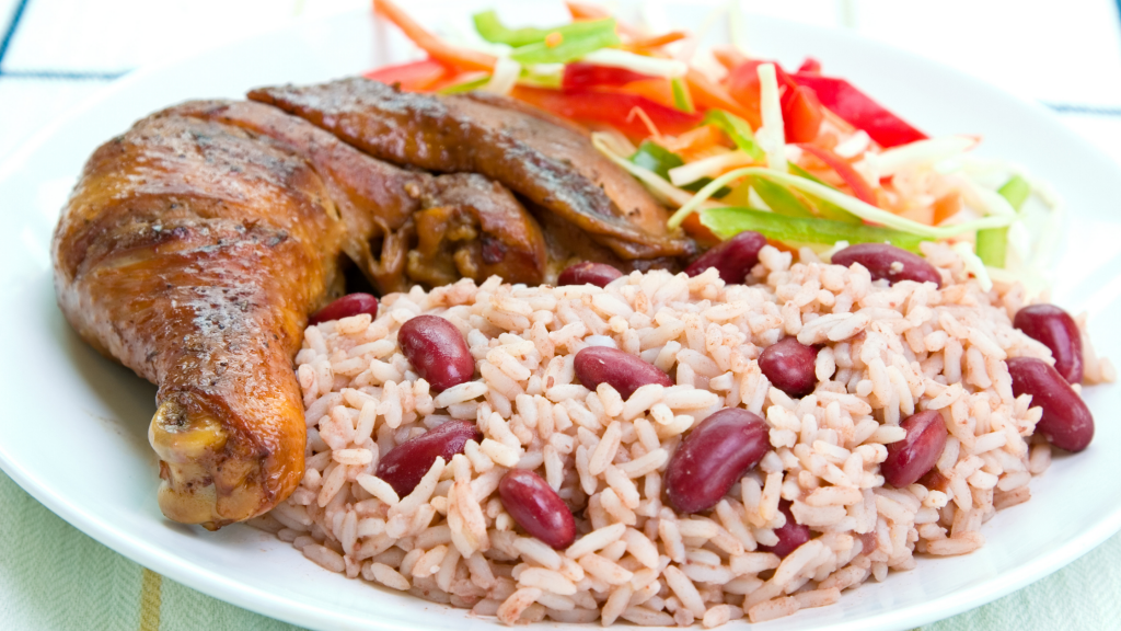 Chicken Drumsticks with Rice and Beans