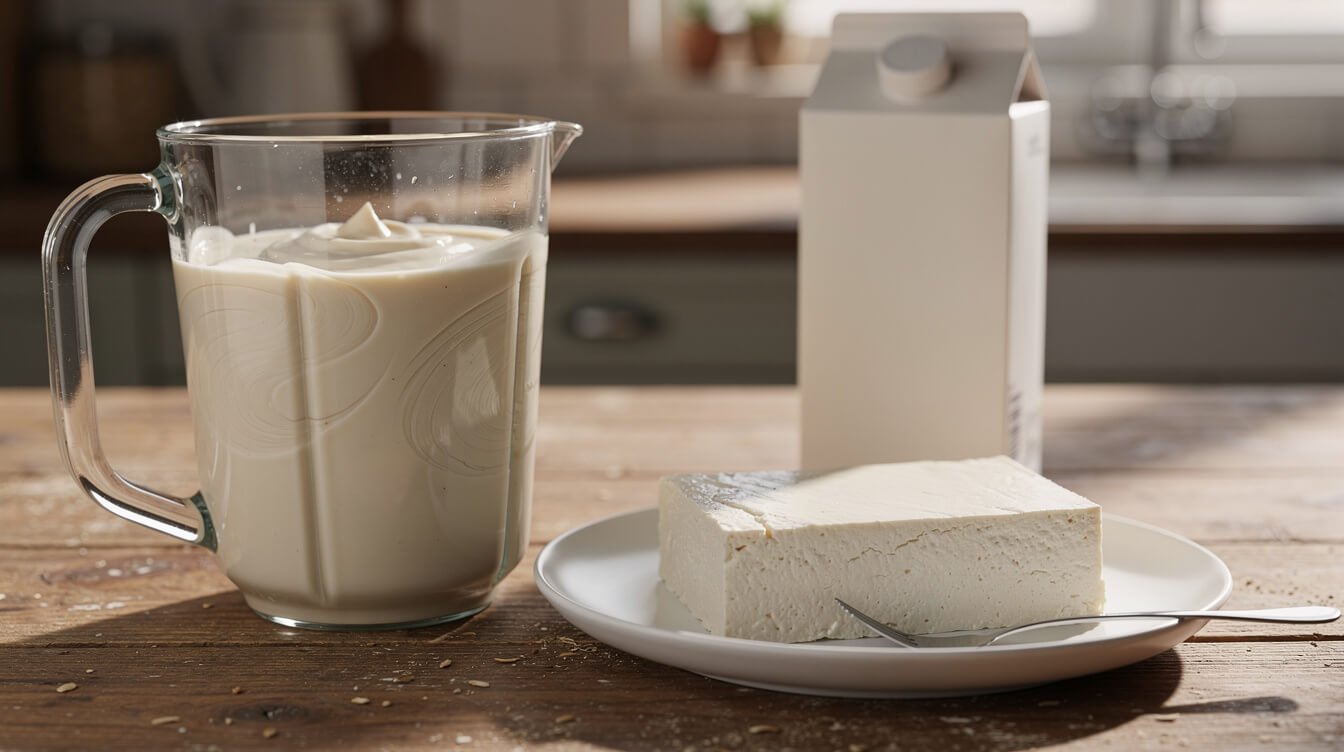cashew cream, silken tofu, and oat milk as dairy-free coconut milk substitutes