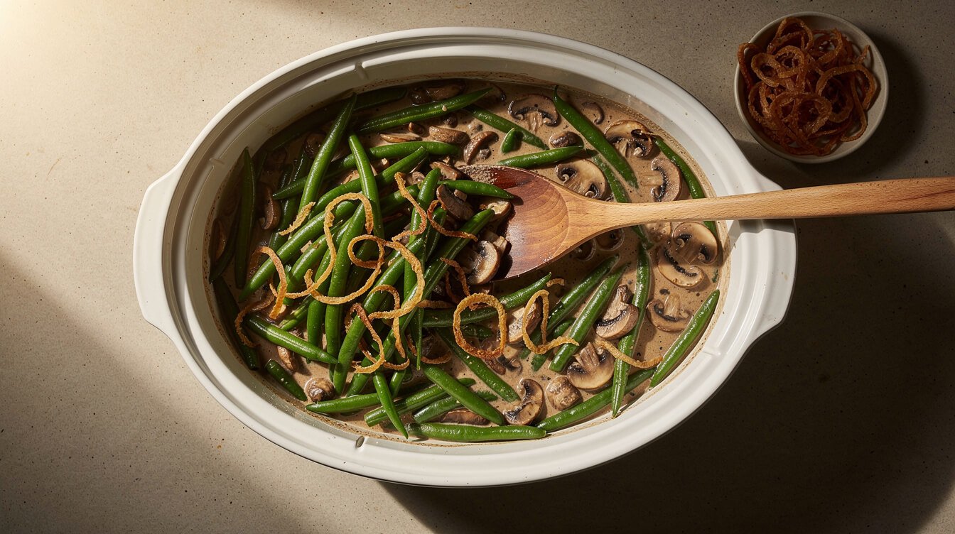 green bean casserole crock pot