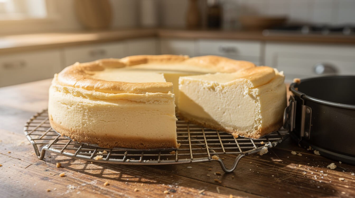 baked cheesecake made with cream cheese instead of mascarpone