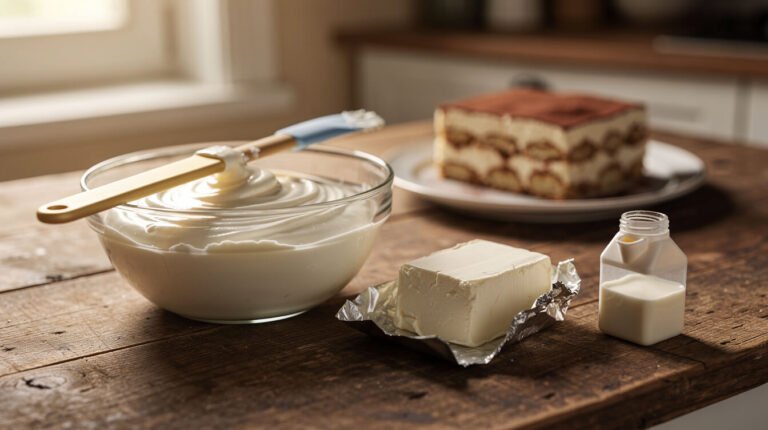 mascarpone substitute made from cream cheese and heavy cream