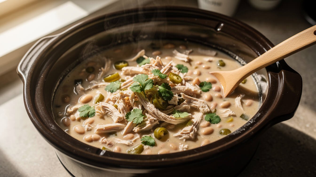 slow cooker white bean chicken chili